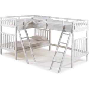 Alaterre Furniture Aurora Mission Twin Triple Bunk Bed with Third Extension for $408