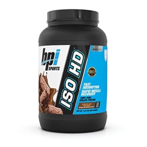 BPI Sports Iso Hd 100% Whey protein isolates Muscle Growth, Recovery, Weight Loss, Meal Replacement for $35