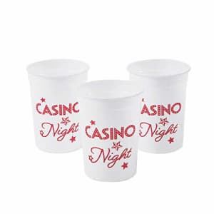 Fun Express Casino Night Plastic Cups - 12 Pack, Each Holds 10 oz - Party Supplies for $11