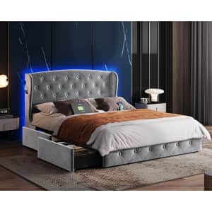 Linsy Full Platform Bed Frame for $115