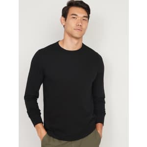Old Navy Men's Soft-Washed Long-Sleeve Curved-Hem T-Shirt for $9 in cart