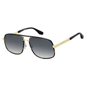 Marc Jacobs Men's Marc 470/S Square Sunglasses, Gold Havana/Gray Shaded, 60mm, 15mm for $109