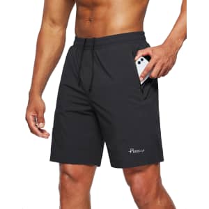 Pudolla Men's Workout Running Shorts with Pockets for $13