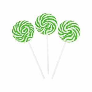 Fun Express Green and White Swirl Pops Suckers - 24 Individually Wrapped Lollipops - St. Patrick's Day, Party for $11