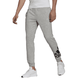 adidas Men's Essentials Fleece Tapered Cuff Logo Pants for $23 adidas Men's Essentials Fleece Tapered Cuff Logo Pants for $23