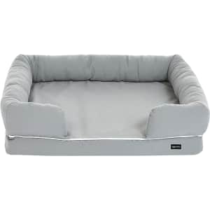 Amazon Basics Memory Foam Bolster Medium Dog Bed for $57 w/Prime