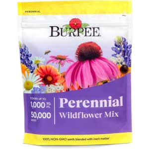 Burpee Wildflower 50,000 Bulk 18 Variety Flower Seeds Bag for $9