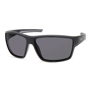 Timberland Men's Rectangular Sunglasses, Matte Black/Smoke Polarized, Medium for $35
