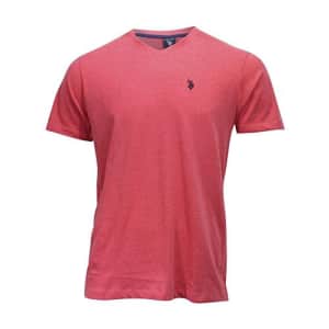 U.S. Polo Assn. Men's V-Neck T-Shirt, Nantucket red Heather, L for $28