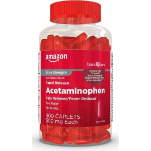 Amazon Basic Care 400-Count Rapid Release 500 mg Acetaminophen Caplets for $9.14 via Sub & Save w/ Prime