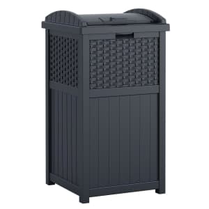 Suncast 33-Gallon Resin Outdoor Hideaway Patio Trash Can for $50 Suncast 33-Gallon Resin Outdoor Hideaway Patio Trash Can for $50