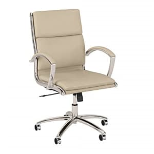 Bush Furniture Bush Business Furniture Modelo Mid Back Leather Executive Office Chair, Antique White for $267