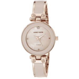 Anne Klein Women's Genuine Diamond Dial Bangle Watch for $34