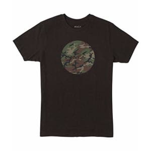 RVCA Men's Graphic Crew T-Shirt, Motors SS/Black, Small for $25