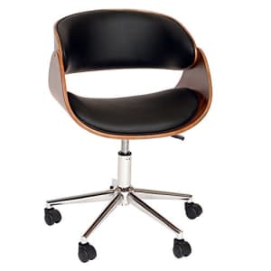 Armen Living Julian Office Chair in Black Faux Leather and Chrome Finish for $153 Armen Living Julian Office Chair in Black Faux Leather and Chrome Finish for $153