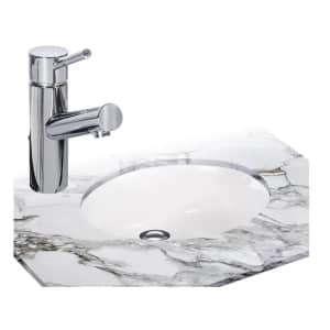 Miseno 17-3/8" Undermount Bathroom Sink and Single Hole Bathroom Faucet Bathroom Combo for $138 Miseno 17-3/8" Undermount Bathroom Sink and Single Hole Bathroom Faucet Bathroom Combo for $138