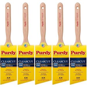 Purdy 144152125 Clearcut Series Glide Angular Trim Paint Brush, 2-1/2 inch - 5 Pack for $73