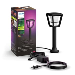 Philips Hue Econic White & Color Ambiance Outdoor Smart Pathway Light Base kit (Hue Hub Required), for $150