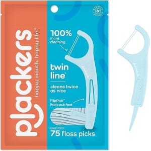Plackers Twin-Line Dental Flossers 75-Count for $2.30 via Sub. & Save