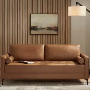 StyleWell Goodwin Mid-Century Modern Sofa w/ Throw Pillows for $299