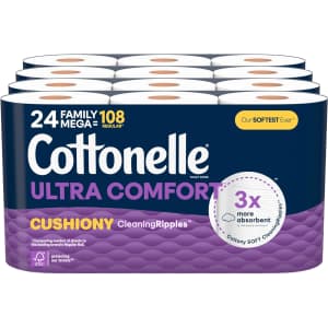 Cottonelle Ultra Comfort Family Mega Roll Toilet Paper 24-Pack for $24 via Sub & Save