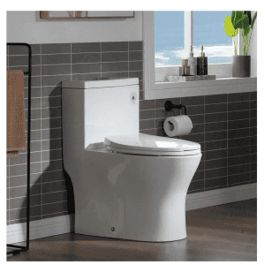 Woodbridge Tiffany 1-Piece High Efficiency Dual Flush Elongated Toilet for $260