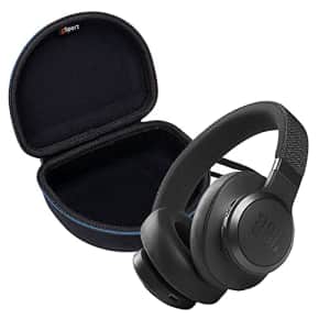 JBL Live 660NC Wireless Over-Ear Noise-Cancelling Headphone Bundle with gSport Case (Black) for $150