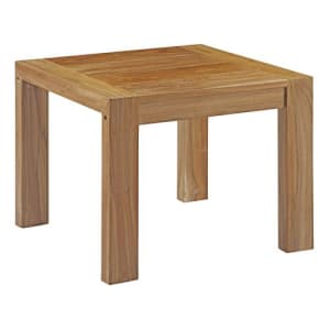 Modway Upland Teak Wood Outdoor Patio Side End Table in Natural for $203 Modway Upland Teak Wood Outdoor Patio Side End Table in Natural for $203
