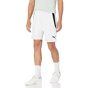 PUMA Men's TeamLIGA Shorts, White/Black, XL for $22