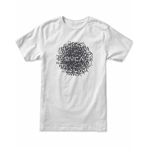 RVCA Men's Motors Short Sleeve Crew Neck T-Shirt, White, M for $30