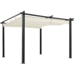 Homhum 13x10-Foot Aluminum Pergola with Canopy for $350 Homhum 13x10-Foot Aluminum Pergola with Canopy for $350