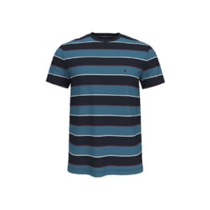 Tommy Hilfiger Men's Crewneck Flag T-Shirt, Sky Captain Stripe, XL for $18 Tommy Hilfiger Men's Crewneck Flag T-Shirt, Sky Captain Stripe, XL for $18