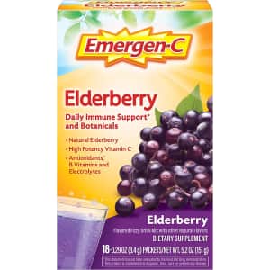Emergen-C 18-Count Elderberry Fizzy Drink Mix for $6