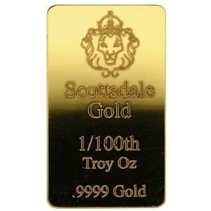 .01-oz. Fractional Gold Bullion Bar for $38