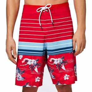 Oakley Men's Standard Retro Bloom 20 Boardshort, RED LINE Hawai/Stripe, 40 for $18