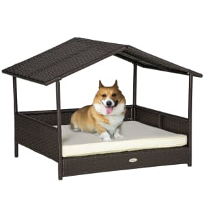 PawHut Wicker Dog House for $85 PawHut Wicker Dog House for $85