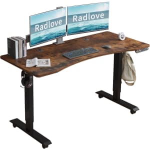Radlove 55" x 30" Electric Height-Adjustable Standing Desk for $178
