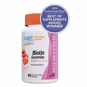 Doctor's Best High Potency Biotin Gummies, 5000 mcgper Serving, 60 Ct, Chewable Beauty Supplement for $10