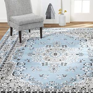 Home Dynamix Premium Asiana Traditional Area Rug, Oriental Light Blue 21"x35" for $13
