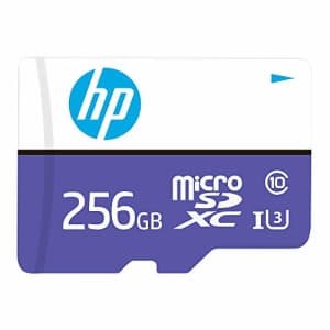 HP 256GB mx330 Class 10 U3 microSDXC Flash Memory Card, Read Speeds up to 100MB/s (HFUD256-1U3PA) for $80