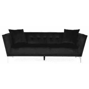 Noble House Emilio 86.5" Square Arm Velvet Contemporary 3-Seater Sofa for $218