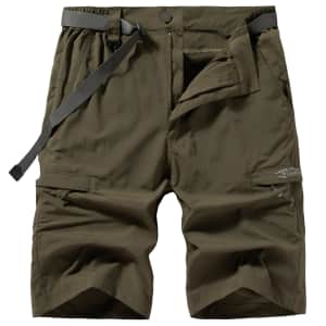Vcansion Men's Quick Dry Cargo Shorts for $15