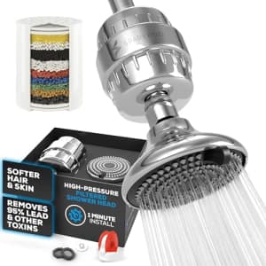 SparkPod Luxury Multi-Stage Filtered Shower Head for $11