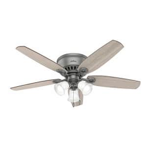 Hunter Fan Company 51113 Builder Indoor Low Profile Ceiling Fan with LED Light and Pull Chain for $140