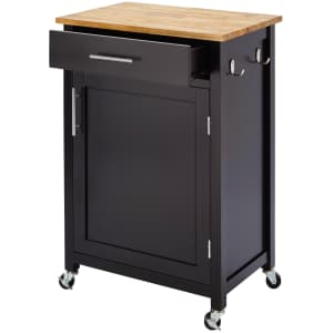 StyleWell Glenville 1-Drawer Kitchen Cart w/ Butcher Block Top for $148