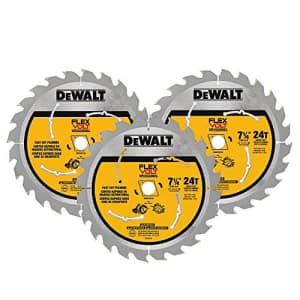 DEWALT Circular Saw Blade, 7 1/4 Inch, 24 Tooth, Framing, 3 Pack (DWAFV37243) for $20