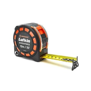 Crescent Lufkin 1-3/16" x 10m/33' Shockforce G1 Dual Sided Tape Measure - L1135CME for $23