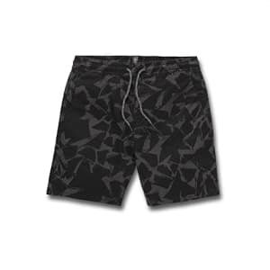 Volcom Boys' Big Frickin Elastic Waist 15" Chino Short, Black, X-Large for $38