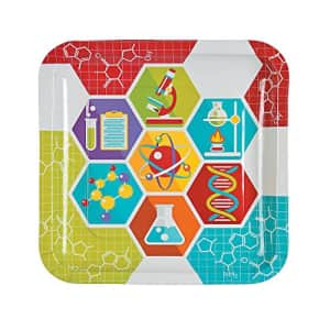 Fun Express - Science Party Dinner Plates (8pc) for Birthday - Party Supplies - Print Tableware - for $13