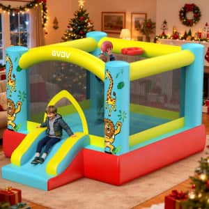 GVDV 9-Foot Inflatable Bounce House w/ Slide for $140